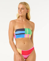 The Rip Curl Womens Las Dalias D-DD Bandeau Bikini Top in Multicolour