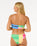 The Rip Curl Womens Las Dalias D-DD Bandeau Bikini Top in Multicolour