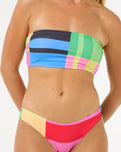 The Rip Curl Womens Las Dalias D-DD Bandeau Bikini Top in Multicolour
