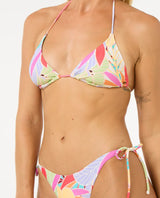 The Rip Curl Womens Cala Vadella Tri Bikini Top in Multicolour