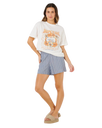 The Rip Curl Womens Pacific Coast Heritage T-Shirt in Bone