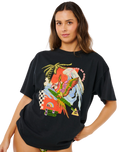 Wave Crest Heritage T-Shirt in Black