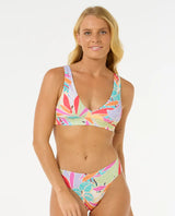 The Rip Curl Womens Cala Vadella Halter Bikini Top in Multicolour
