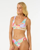 The Rip Curl Womens Cala Vadella Halter Bikini Top in Multicolour