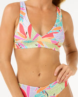 The Rip Curl Womens Cala Vadella Halter Bikini Top in Multicolour