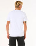 The Rip Curl Mens Surf Paradise Badge Update T-Shirt in White