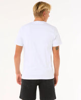 The Rip Curl Mens Surf Paradise Badge Update T-Shirt in White