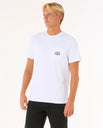The Rip Curl Mens Surf Paradise Badge Update T-Shirt in White