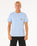 The Rip Curl Mens Surf Paradise Badge Update T-Shirt in Ice Blue