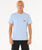The Rip Curl Mens Surf Paradise Badge Update T-Shirt in Ice Blue