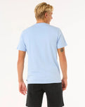 The Rip Curl Mens Surf Paradise Badge Update T-Shirt in Ice Blue