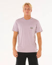 The Rip Curl Mens Surf Paradise Badge Update T-Shirt in Smokey Grape