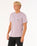 The Rip Curl Mens Surf Paradise Badge Update T-Shirt in Smokey Grape