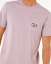 The Rip Curl Mens Surf Paradise Badge Update T-Shirt in Smokey Grape