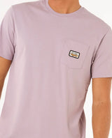 The Rip Curl Mens Surf Paradise Badge Update T-Shirt in Smokey Grape