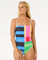 The Rip Curl Womens Las Dalias Good Coverage One Piece Swimsuit in Multicolour