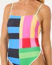 The Rip Curl Womens Las Dalias Good Coverage One Piece Swimsuit in Multicolour