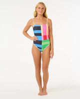The Rip Curl Womens Las Dalias Good Coverage One Piece Swimsuit in Multicolour