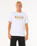 The Rip Curl Mens Surf Revival Yo Mumma T-Shirt in White