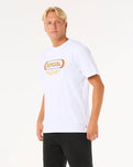 The Rip Curl Mens Surf Revival Yo Mumma T-Shirt in White