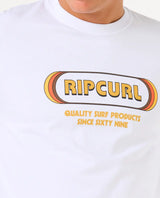The Rip Curl Mens Surf Revival Yo Mumma T-Shirt in White