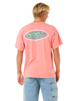 The Rip Curl Mens Raw Energy Sloth T-Shirt in Watermelon