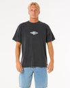 The Rip Curl Mens Raw Energy Sloth T-Shirt in Black