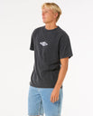 The Rip Curl Mens Raw Energy Sloth T-Shirt in Black