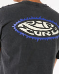 The Rip Curl Mens Raw Energy Sloth T-Shirt in Black