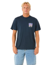 The Rip Curl Mens Raw Energy Trad T-Shirt in Dark Navy