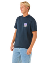 The Rip Curl Mens Raw Energy Trad T-Shirt in Dark Navy
