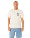 The Rip Curl Mens Raw Energy Trad T-Shirt in Bone