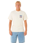 The Rip Curl Mens Raw Energy Trad T-Shirt in Bone
