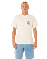 The Rip Curl Mens Raw Energy Trad T-Shirt in Bone