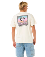 The Rip Curl Mens Raw Energy Trad T-Shirt in Bone