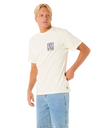 The Rip Curl Mens Raw Energy Trad T-Shirt in Bone