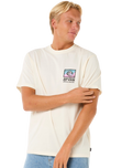 The Rip Curl Mens Raw Energy Trad T-Shirt in Bone