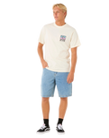 The Rip Curl Mens Raw Energy Trad T-Shirt in Bone