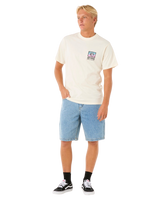The Rip Curl Mens Raw Energy Trad T-Shirt in Bone