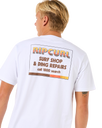 The Rip Curl Mens Surf Revival Ding Repair T-Shirt in White