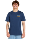 Surf Paradise F & B T-Shirt in Washed Navy