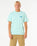 The Rip Curl Mens Surf Revival Stacked T-Shirt in Light Aqua