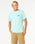 The Rip Curl Mens Surf Revival Stacked T-Shirt in Light Aqua