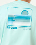 The Rip Curl Mens Surf Revival Stacked T-Shirt in Light Aqua