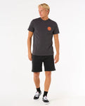 The Rip Curl Mens Wettie Icon T-Shirt in Washed Black