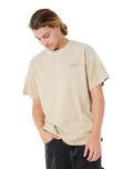 Medina Distressed T-Shirt in Khaki Sand