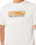 The Rip Curl Mens Surf Revival Station T-Shirt in Bone