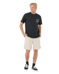 The Rip Curl Mens Artist Of The Search Ty Williams Coastline T-Shirt in Black