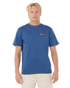 Surf Revival Lined Up T-Shirt in Light Navy