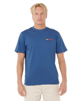 Surf Revival Lined Up T-Shirt in Light Navy